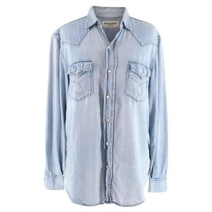 Saint Laurent Paris light denim shirt